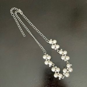 Pearl and rhinestone necklace